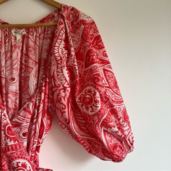 Mara Hoffman Fila Dress in Red Multi - Picture 9 of 16